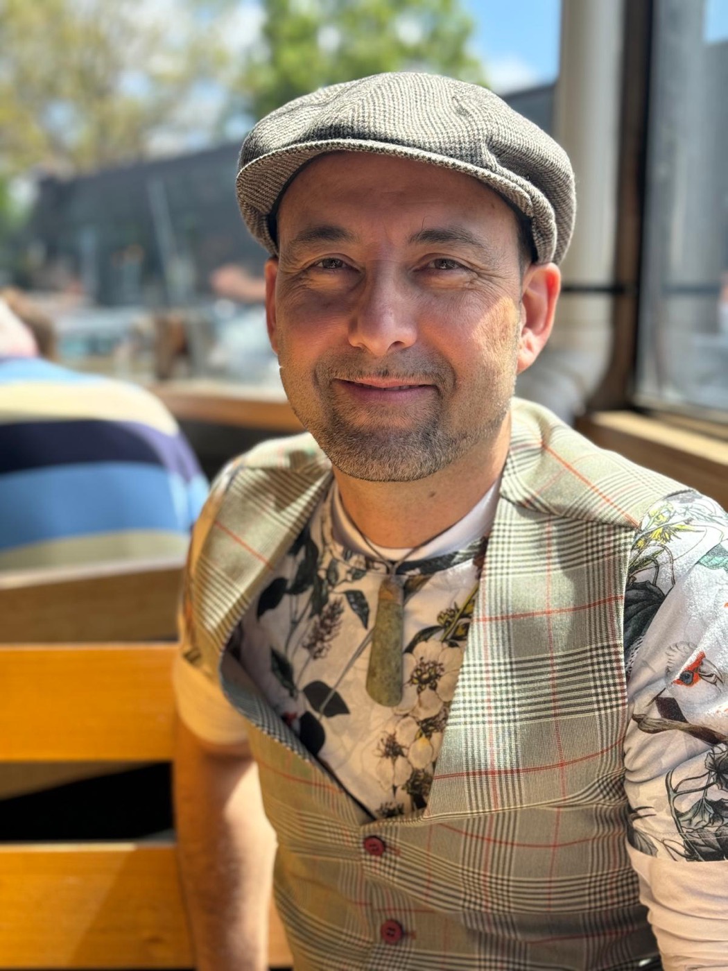 Clinton Chambers, Founder of the GO Ōtepoti Garden Festival, outside the Taste Nature store